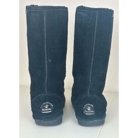 Bearpaw Black Suede Boots Size 7 - Picture 5 of 7